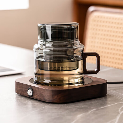 New heat-resistant glass kettle mini kettle three-piece cup teapot kettle household teapot tea water separation 1_ash kettle 400ml