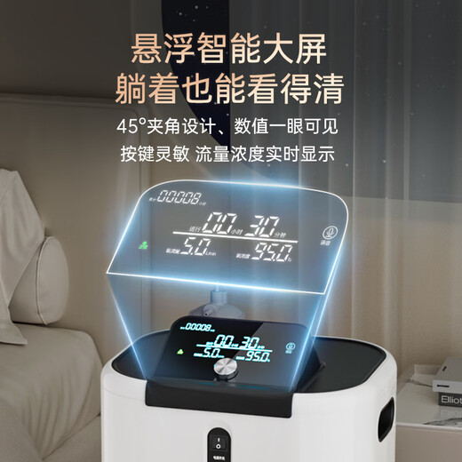 Oxygen Elf 5L medical-grade ultra-quiet DC variable frequency oxygen concentrator with atomization household oxygen machine for the elderly and pregnant women national supplement
