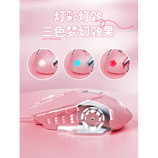 Le même ensemble clavier et souris de jeu filaire et sans fil de Razer G3 souris de jeu filaire silencieuse macro mécanique e-sports sans fil rose ordinateur Bluetooth pour fille fleur de cerisier rose silencieux rechargeable-version améliorée Bluetooth double mode