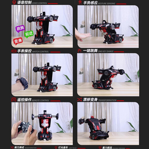 Shantou Lincun Remote Control Police Car Children's Day Toy 5 Boys 6 Baby 7 to 9th Birthday Gift 4-8 Boys 3 Medium Red Rambo Handle Remote Control + One-button Transformation Limited Time Activity Group Got 3 Groups丨135 Minutes of Play + Luxury Gift Box