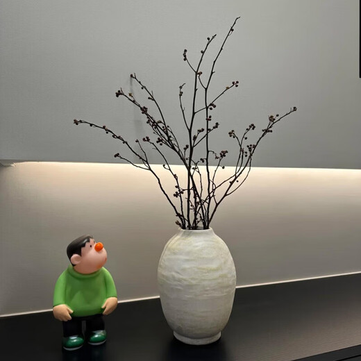 YWZR Dengtai Montaña Retorno Planta Flores Secas Ramas Secas Flores Preservadas Estilo Chino Dormitorio Natural Decoración De La Sala Wabi-sabi Fotografía De Viento Color Original Estilo Corto 25 Cm