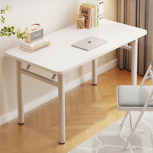 Jingdong Logistics Foldable Table Computer Desk Desk Long Table Bedroom Simple Writing Study Desk Length 80CM* Width 40CM*74CM