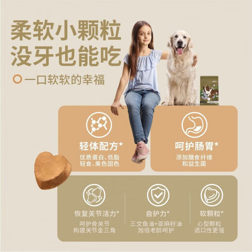 OIMG fresh meat super soft food Petlandi low-fat senior dogs and small dogs special tasting pack 55% fresh meat soft food special for picky senior dogs 1kg (2Jin Jin equals 0.5kg) free 50g soft food trial