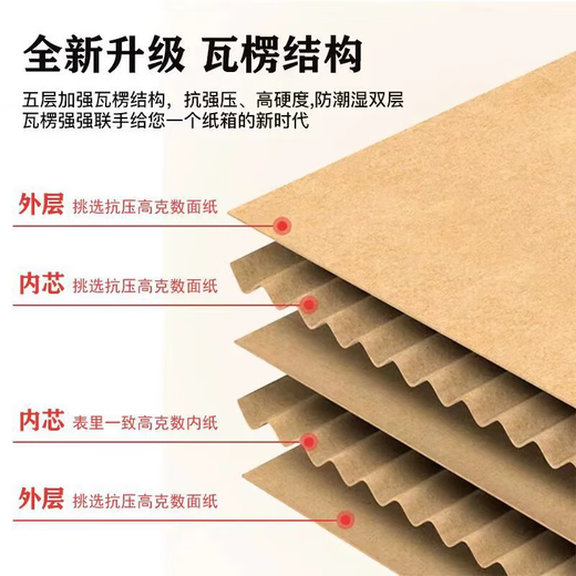 60cm five-layer super-hard high-quality cow carton moving turnover express packaging international logistics cross-border shipping outer box 60*45*60cm super-hard high-quality cow carton 5 pieces