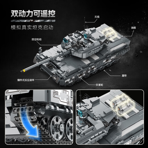 United Creation Blocs de Construction Militaires Compatibles avec Lego avec Télécommande Panther Tank Giant Boy Jouet pour Enfants 6-12 Ans Cadeau d'anniversaire