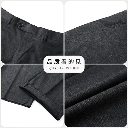 LESS IS MORE Lilang Wool Suit Suit Men's Business Professional Formal Small Suit Korean Style Slim Groomsman Groom Wedding Blue L 175