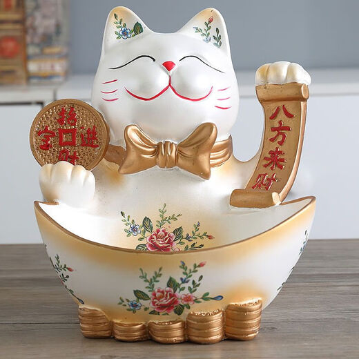 Pupan Pupan Creative Lucky Cat Storage Doorway Porch Shoe Cabinet Key Storage Deer Ornaments Living Room Desktop Remote Control Fulu Lucky Cat Storage Piggy Bank Gold