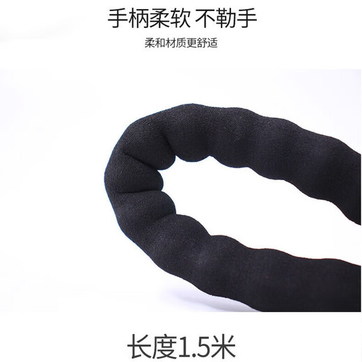 Dog leash, black dog leash, small and medium-sized universal nylon reflective round rope, explosion-proof pet supplies, black L polyester