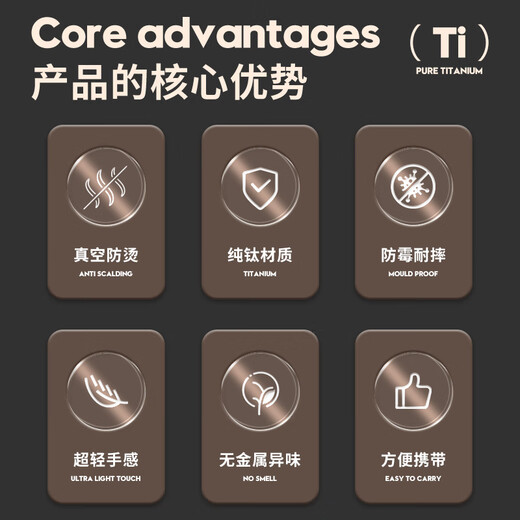 IMOGY holiday gift pure titanium Kung Fu tea set outdoor business trip portable quick cup high-end travel tea artifact