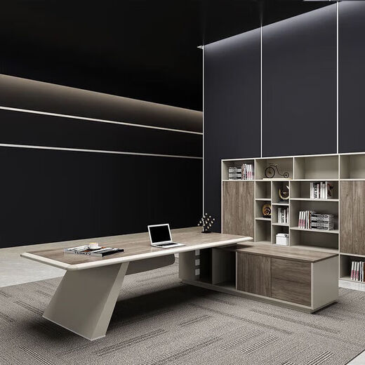 NANJING MUSEUM ADMINISTRATION President Boss Desk Simple Modern Manager Desk and Chair Combination Chairman Office Furniture Paint Executive Desk 1.8 Meter Boss Desk