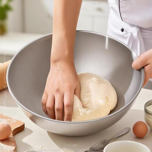 Best Selling 200W+ 316 Thickened Stainless Steel Food Grade Salad Bowl Fruit Salad Bowl Baking Basin and Basin Loss 17cm Special Price Impact