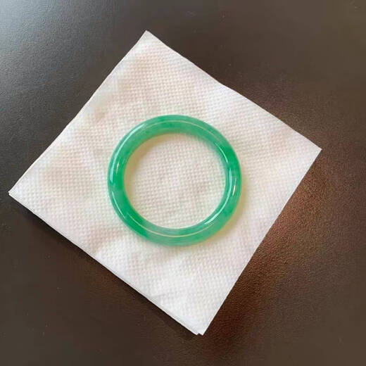 Laokeng Burmese round bar sun green jade bracelet ice-planted green imperial concubine bracelet imperial green authentic high-end jade bracelet for children