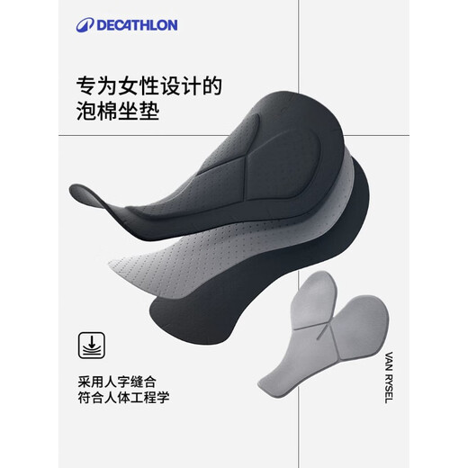 Decathlon Cycling Jersey Cycling Pants Women's Cycling Bib Trousers Autumn and Winter Slim Sports Pants Black L-4933961