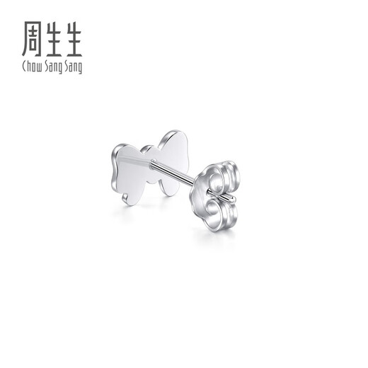 Chow Sang Sang Pt950 platinum earrings bow single-sided earrings 89816E pricing