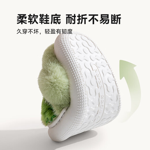 Pig Daddy Children's Cotton Slippers for Boys in Autumn and Winter 2025 New Anti-Slip Indoor Home Furry Slippers for Little Girls, Middle and Large Children Green Dinosaur 28 Inner Length 18cm Suitable for Feet Length 17cm