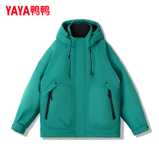鸭鸭（YAYA）王一博同款新山系户外登山羽绒服男女士同款2025新款休闲外套YX 黑色 L /175/92A