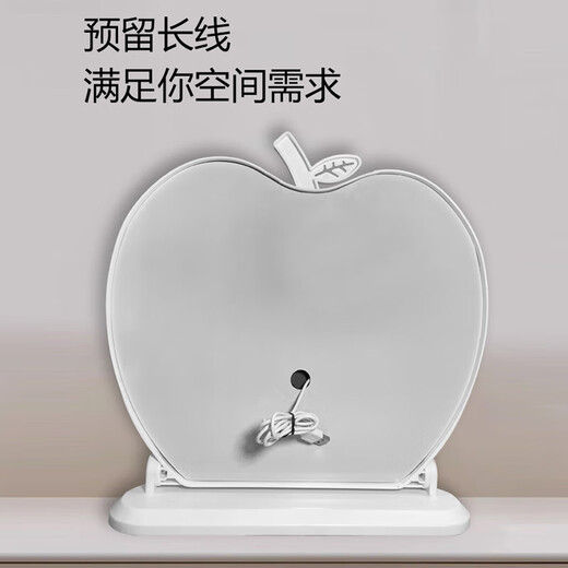 Desktop makeup mirror with LED light to fill in the light Apple dressing table mirror can rotate dormitory Internet celebrity girl heart ins style Apple with light model white