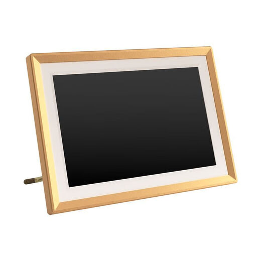 ARZOPA 10,1 Zoll elektronischer Fotorahmen, digital, hochauflösendes Smart-Fotoalbum, Touch-Foto-Ornament, Geschenk, Champagnergold, D10 10,1 Zoll/unbegrenzter Cloud-Speicherplatz