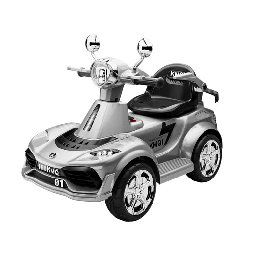 Children's electric car four-wheel toy car baby car male and female children remote control toy car can sit on toy car ice fog blue single drive 6V4