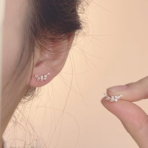 Wheat earrings 2025 new popular niche design high-end S925 sterling silver temperament exquisite earrings A3008-Wheat small earrings 1 pair of earrings