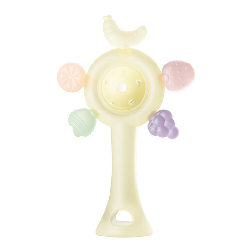 COOKSS hand rattle teether baby toy 0 to 6 months old and above. Newborn molars can be chewed and grasped by small months.
