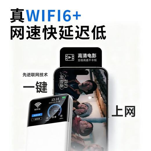 CoolMixing Mobile Portable 5G Wireless Network Gigabit Pre-Storage Free 3C Certified Power Bank wifi6 Portable Car Broadband 2025 New WiFi Unlimited Traffic National Universal Power Bank Model 5G King Edition 3C Certified/1W mAh Super Long Battery Life