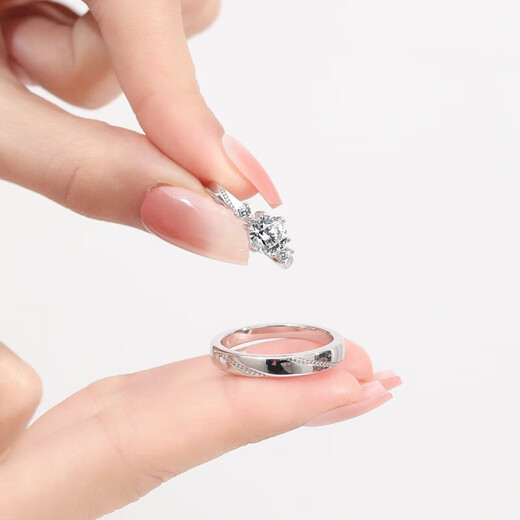 Rings for couples, closed diamond engagement rings, Valentine's Day gifts, women's models