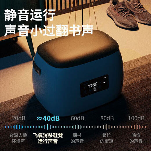 FIEEMOO multifunctional smart shoe disinfection, sterilization, deodorization and shoe dryer, wet and dry shoe changing stool, ozone fungus sterilization, velvet gray (applicable within size 45)