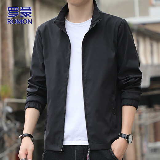 ROMON jacket men's autumn and winter business coat men's commuting casual stand-up collar tops men's clothing