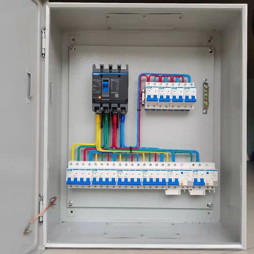 Ensemble complet personnalisé basse tension de boîte de distribution armoire d'alimentation boîte de compteur d'éclairage domestique boîte de commande électrique 380v installation de surface intérieure finie configuration triphasée 15