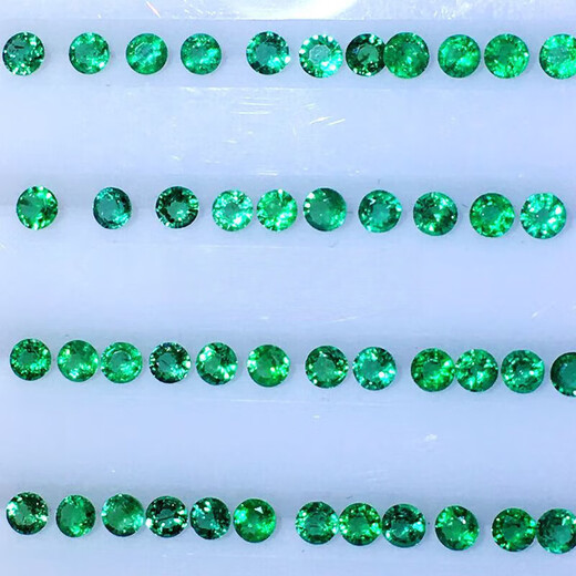 DRJEFUN natural unfired boutique Colombian emerald bare stone wood color round customizable ring bracelet earrings about 1mm round