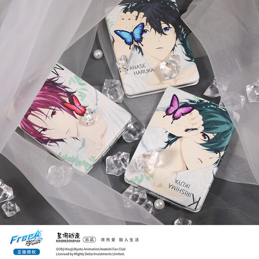 Genuine Guangu Galaxy Animation Free! Men's Swimming Club Peripheral Jewelry Mirror Cute Jewelry Cosmetic Mirror Nanase Haruka Model 6.2*8.5cm