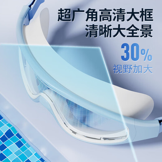 Peak manufacturer high-definition anti-fog and waterproof swimming goggles for children with myopia and prescription swimming goggles for women and men, white and blue