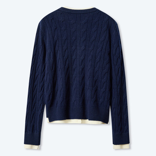 Jinju 2025 new autumn style 100% pure wool knitted cardigan sweater for women high-end temperament niche sweater jacket top