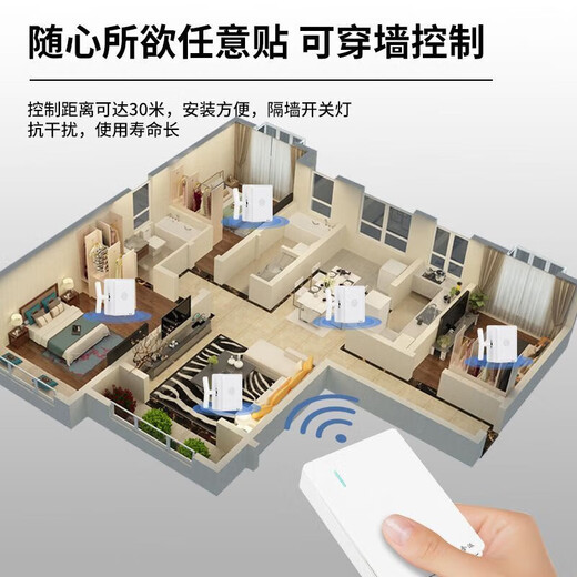 Thumb robot, lazy person's automatic light-off artifact, wiring-free remote control switch light, smart wireless light switch, remote finger, 1 square remote control + host, radio frequency, can penetrate the wall