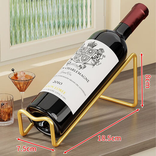 Tanbeiman red wine display rack red wine rack light luxury ornaments diagonally placed wine cabinet table porch display rack wine bottle storage rack wine stand gold