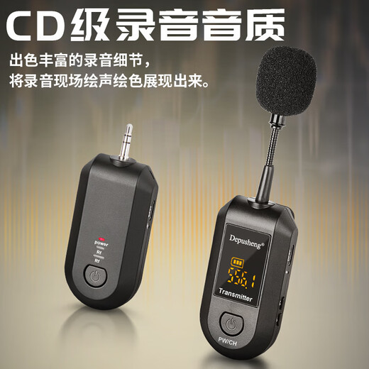 Depusheng Depusheng T99 Little Bee Wireless Lavalier Microphone Amplifier for Online Classes 2.4G Scenic Spot Explanation and Tour Guide Universal Microphone Supports Desktop Laptops Little Bee Head-Ward Wireless Microphone (Dual Microphone)