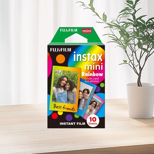 Fuji (FUJIFILM) instax instant mini photo paper/wide photo paper/square photo paper mini rainbow photo paper-10 sheets