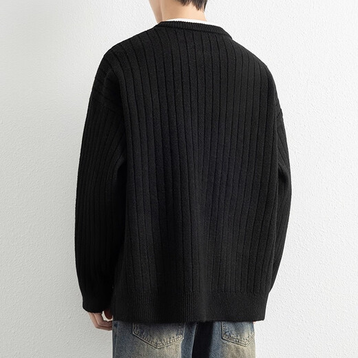 EGMO half-zip sweater for men in autumn and winter 2025 new loose American style Henry collar sweater textured sweater for men Chenguang Apricot 7023 M