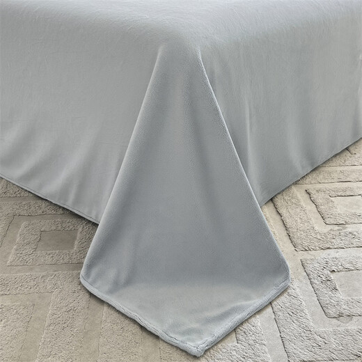 Huixun Jingdong's own brand carved milk velvet four-piece set thickened warm anti-static quilt cover winter three-piece set Feifeiwu-baby blue + star gray 1.5/1.8m bed sheet style four-piece quilt cover 2*2.3m
