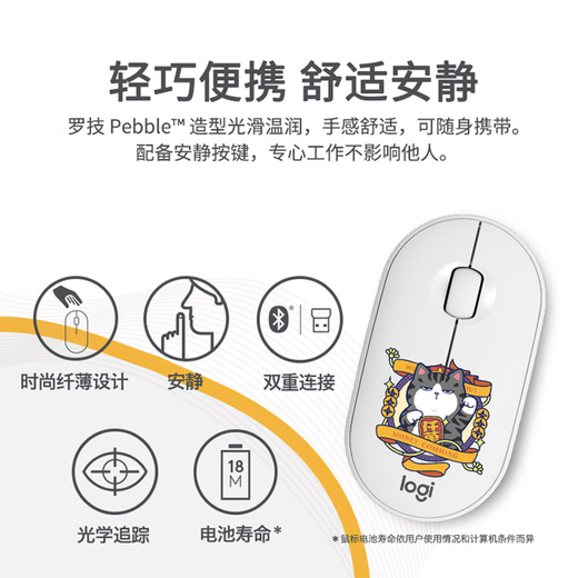 Logitech K580 Keyboard Wireless Bluetooth Keyboard Portable, Stylish and Quiet Office Desktop Laptop Tablet Mobile Phone Keyboard Silent Cartoon My Emperor Wanshui Series Keyboard K580 White + Pebble Mouse Our Emperor Wanshui Gift Box Model