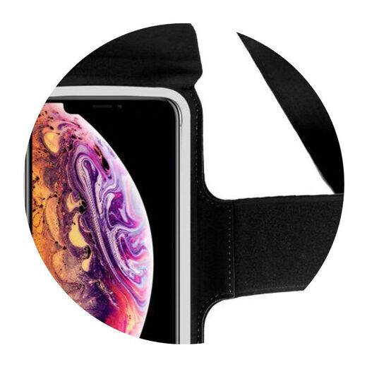 MPPMCK mobile phone case strapped to the arm, waterproof stand, driving holder, wrist strap, running artifact, special takeout navigation, classic black, universal large size within 6 o'clock and 8 inches