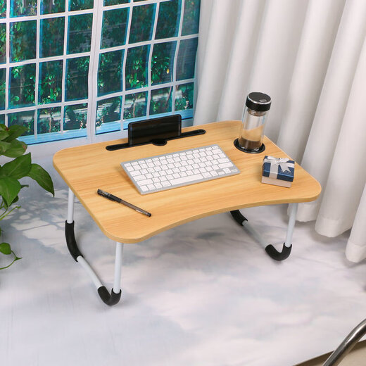 Bed table integrated desk laptop table folding table simple stall home bedroom small table 60*40-flat style-w-black