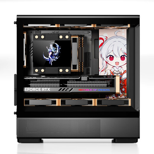 Patriot (aigo) Xingcanlan châssis de chambre avec vue sur la mer ordinateur de bureau Xingcan Xiaolan/Lan SE côté transparent M-atx démontage modulaire 360 ​​refroidi à l'eau blanc Xingcan Xiaolan noir (livré avec tableau décoratif) Le tableau d'aspiration magnétique est inclus avec la commande - en option