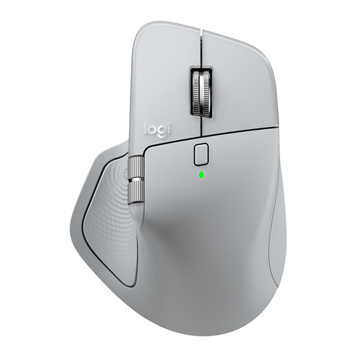 Logitech Master Series MX Master 4 Souris Bluetooth sans fil haute performance Souris de bureau Souris silencieuse améliorée Gris clair avec récepteur sans fil