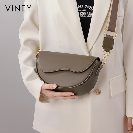 viney马鞍包牛皮包包女包轻奢品牌斜挎单肩包生日礼物高级感送女友老婆