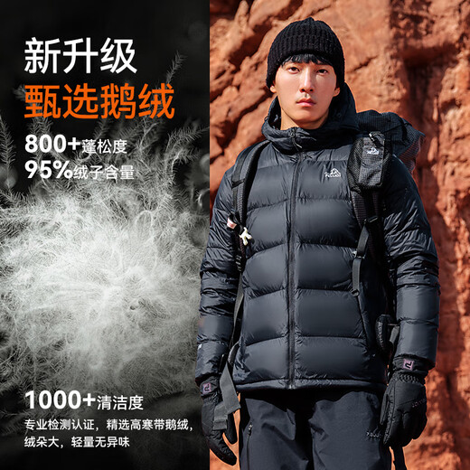 Pelliot Classic 2.0 800 Puff Goose Down Down Jacket Men's Outdoor Warm Jacket Women's Winter Jacket 114408281 Black L