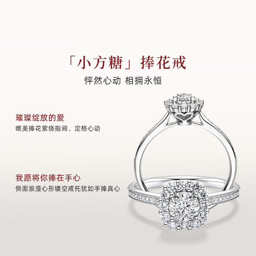DR Ready Store Proposal Diamond Ring K Gold/Platinum BELIEVE Jane Luxury Love's Throbbing Order Wedding Holiday Gift 60% Users Purchased 6 Points H Color SI1* Ready Stock