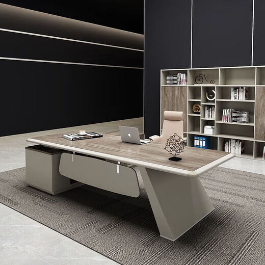 NANJING MUSEUM ADMINISTRATION President Boss Desk Simple Modern Manager Desk and Chair Combination Chairman Office Furniture Paint Executive Desk 1.8 Meter Boss Desk