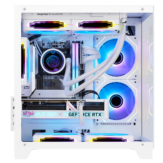 Colorful Core i5 14600KF/245KF/5060/5060Ti/5070 E-Sports Host Pure White Game Live Computer Design Rendering Productivity 3A FPS High Frame Equipped with Three i5s 14600KF+5070 D4 Single Host